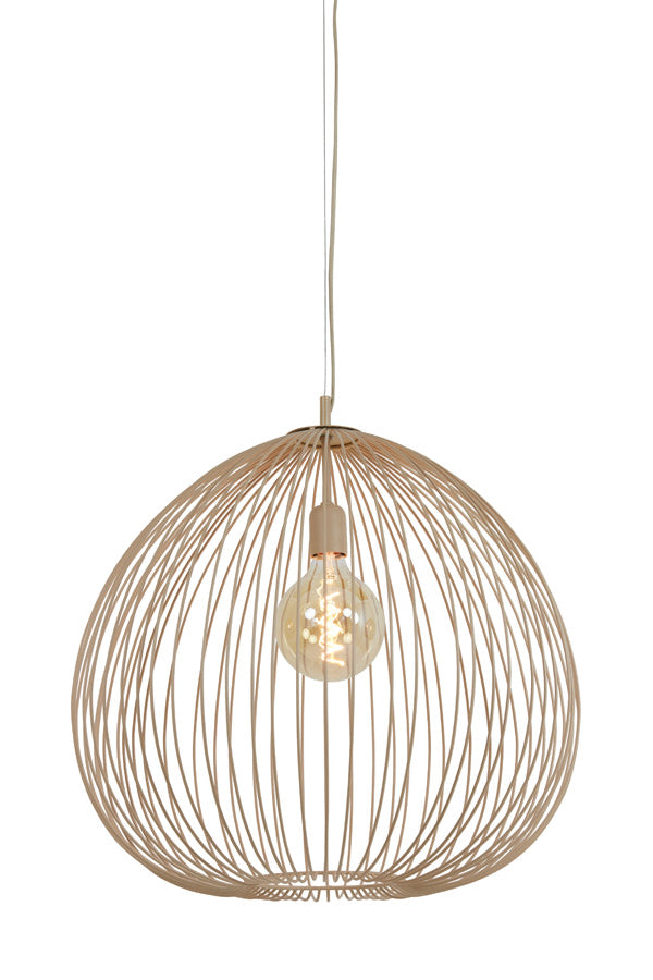 Rilana Matt Beige Metal Pendant Light 56cm
