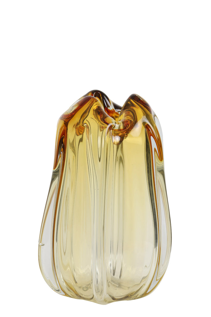 Murela Amber Glass Vase 30cm