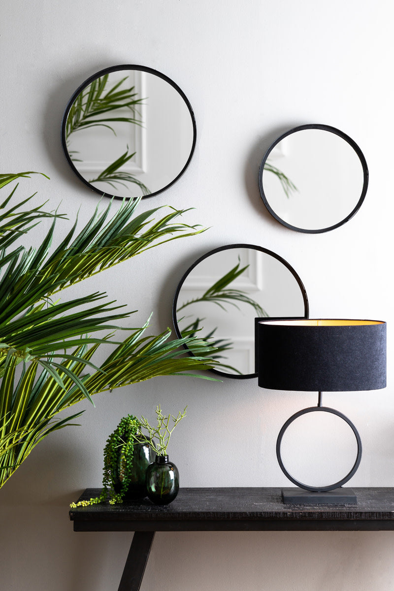 Liva Matt Black Metal Table Lamp Base 43cm