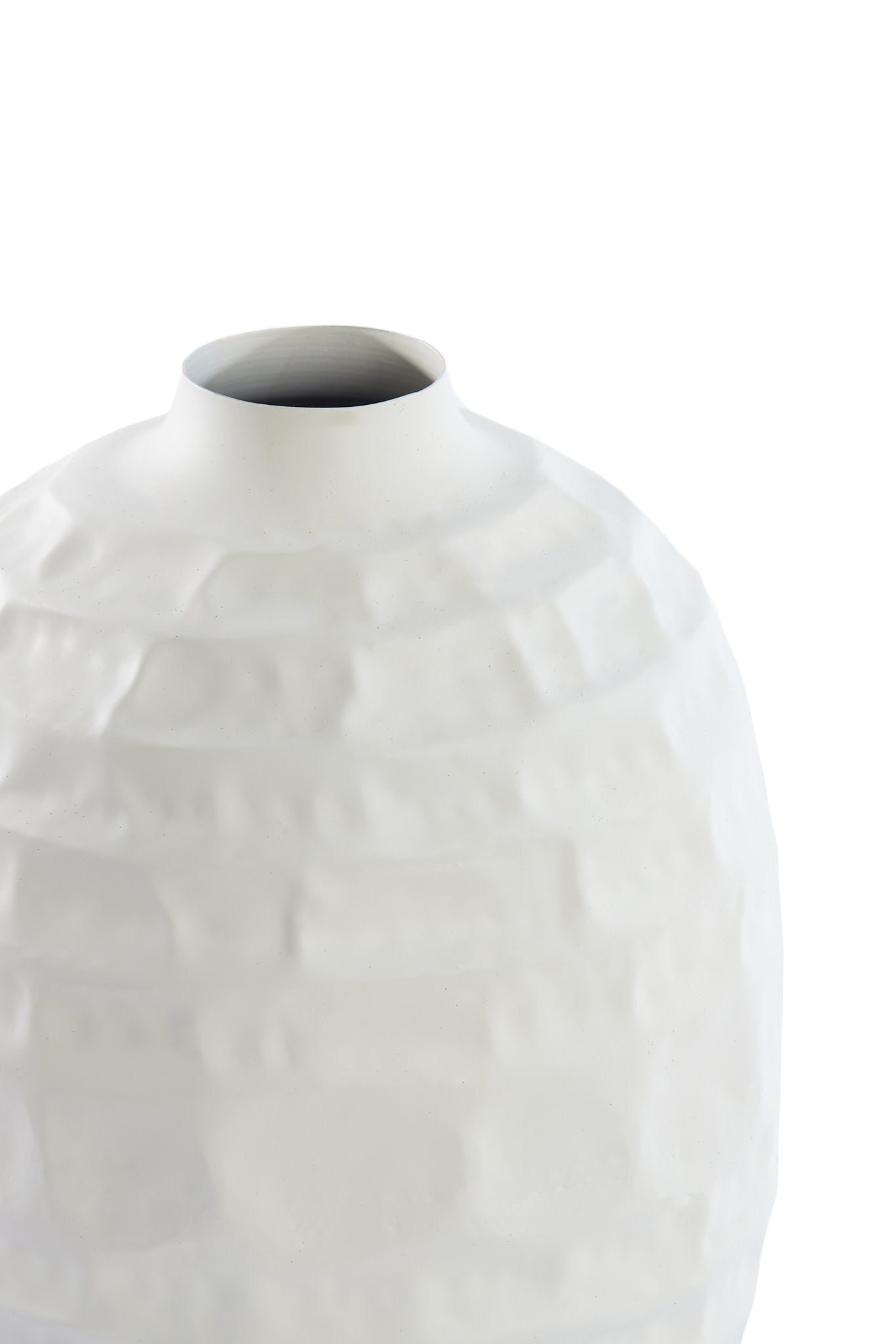 Tariva Matt Cream Metal Vase 35cm