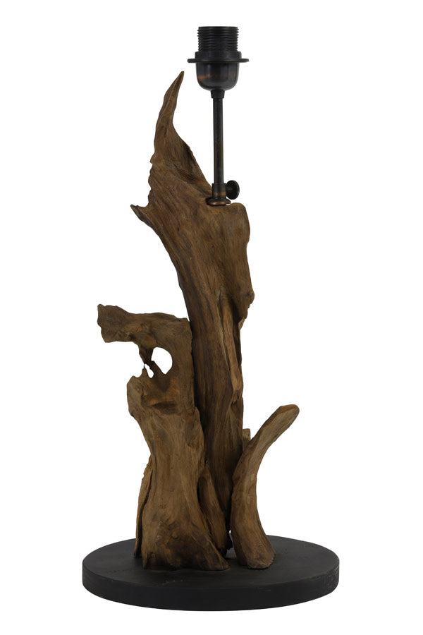 Ikal Natural Brown Wood Table Lamp Base