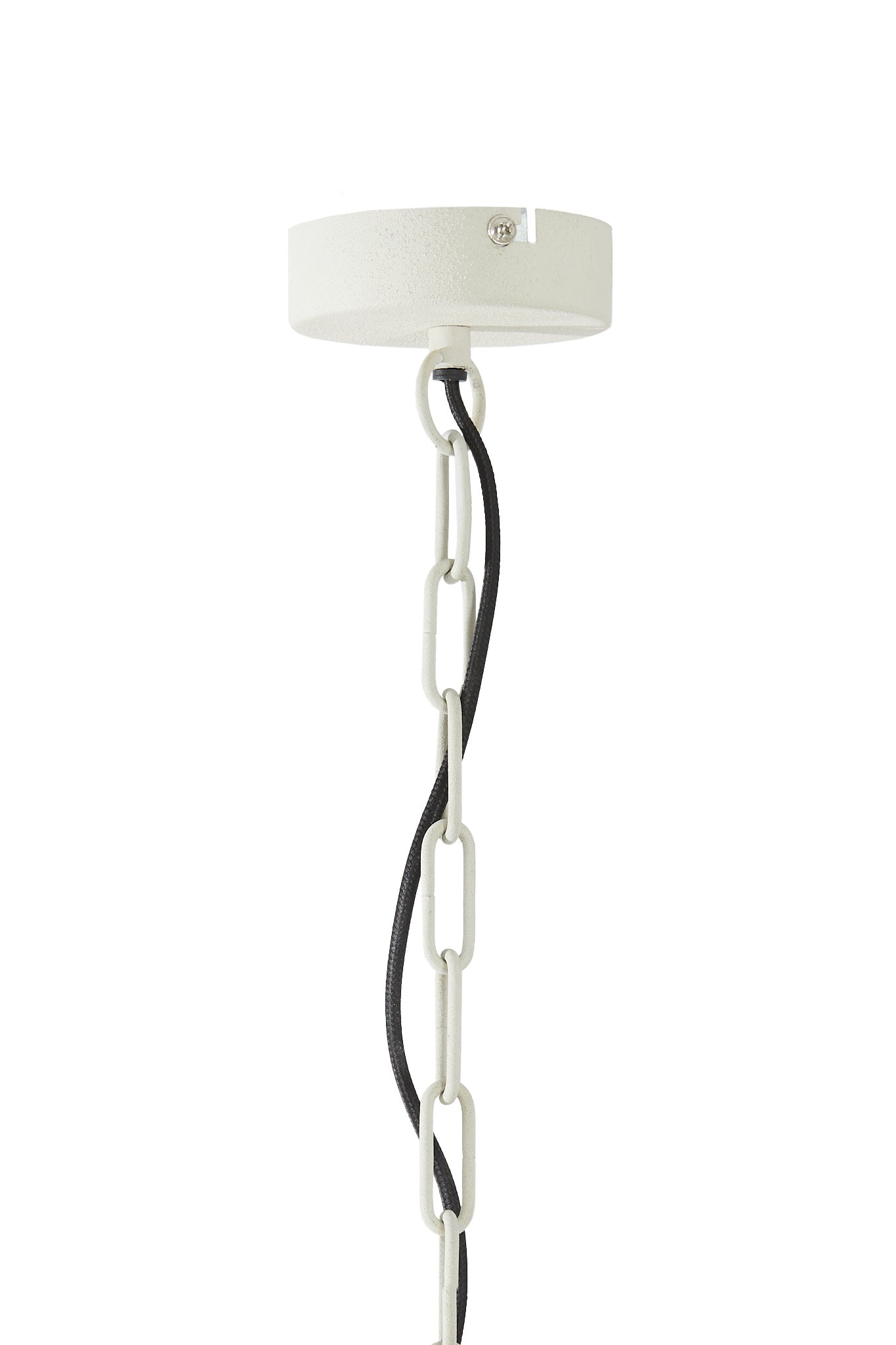 Neiva Matt Cream Metal Pendant Light 46cm