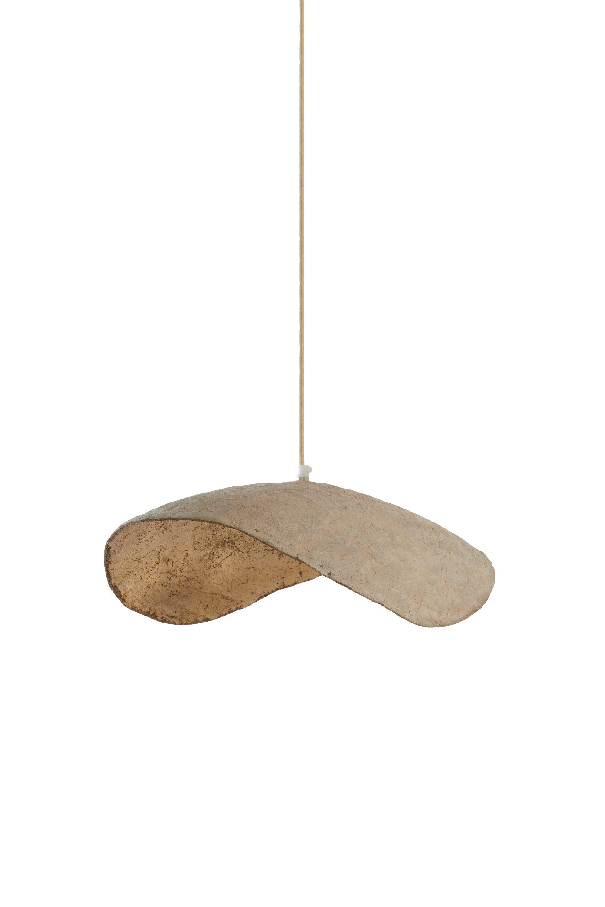 Lonia Grey & Antique Bronze Papier Mâché Pendant Light 53cm