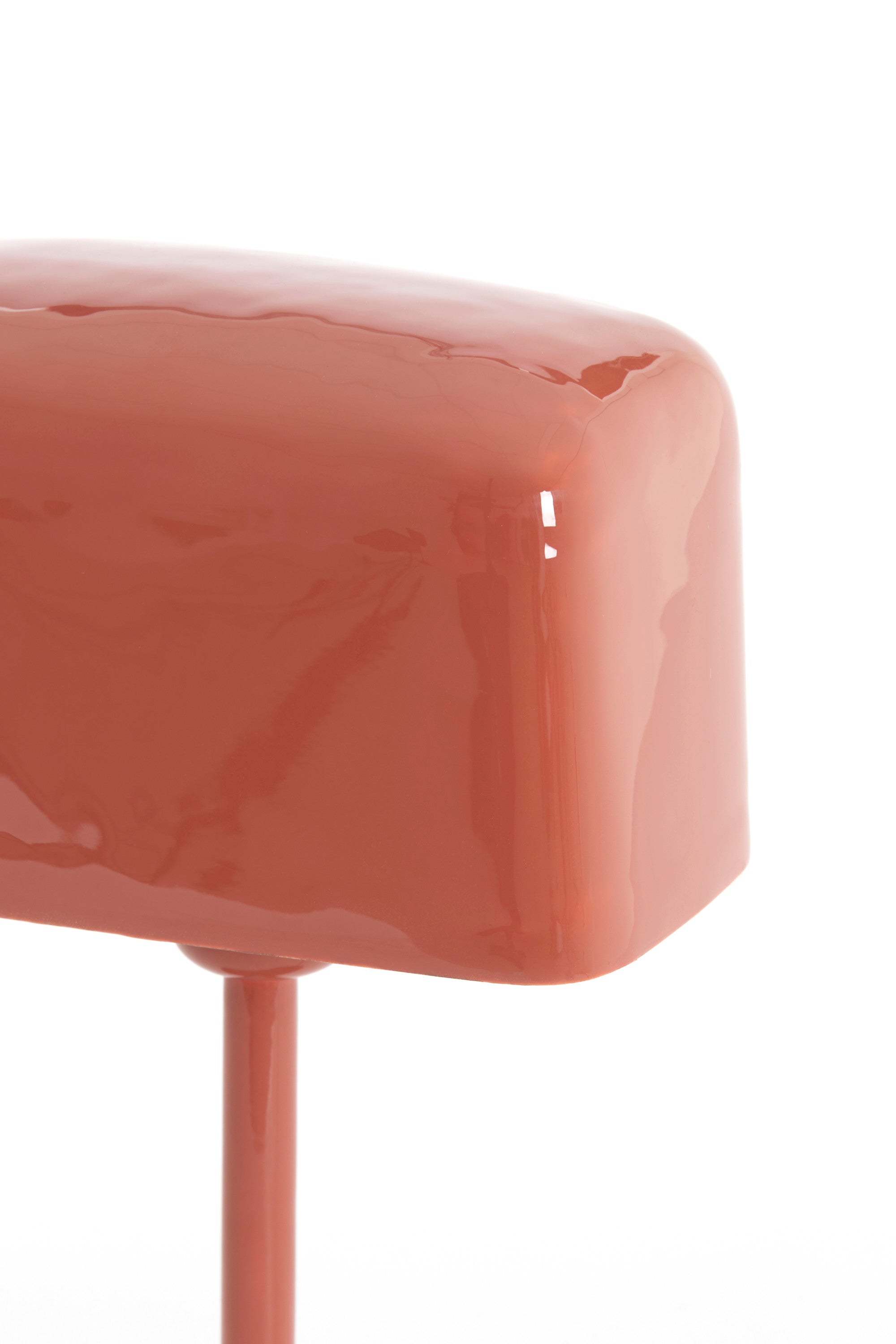 Elenie Gloss Dark Coral Metal Table Lamp