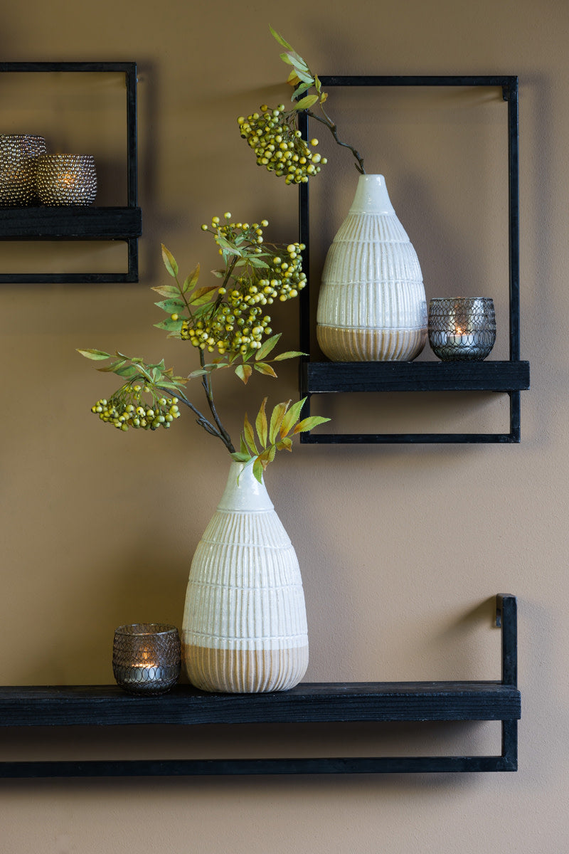 Maddison Matt Black Wood Wall Shelf 80cm