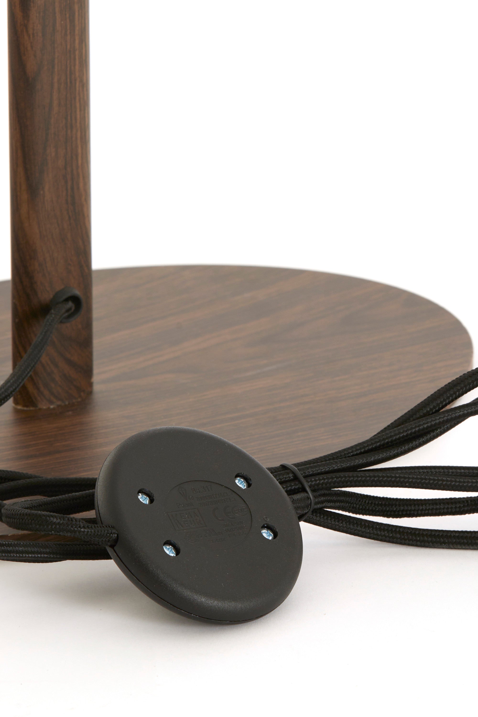 Cerini Dark Brown Wood Effect Floor Lamp Base