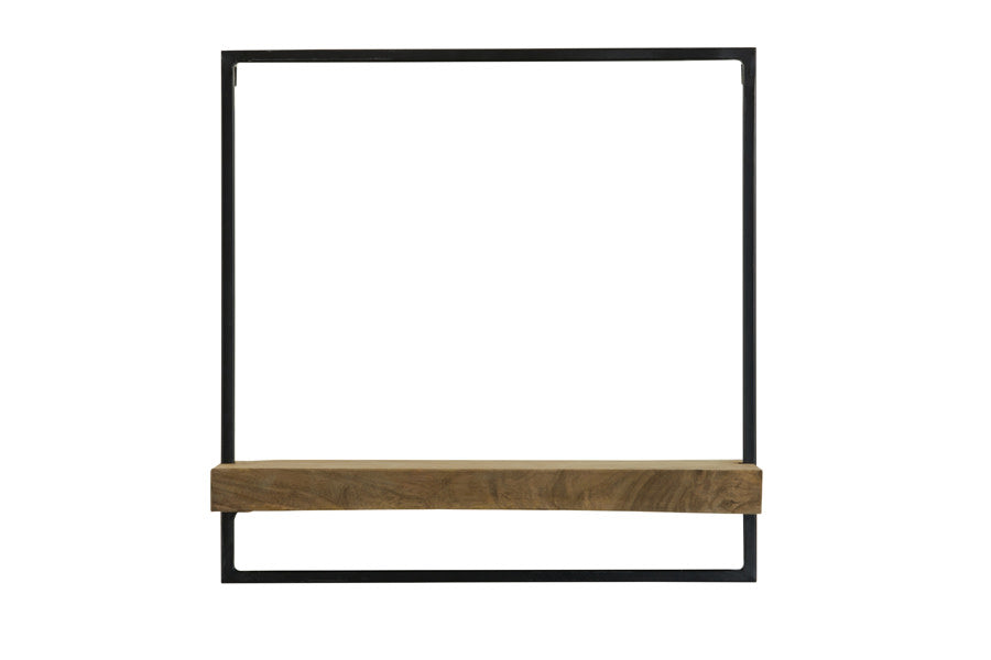 Maddison Dark Brown Wood Wall Shelf 50cm