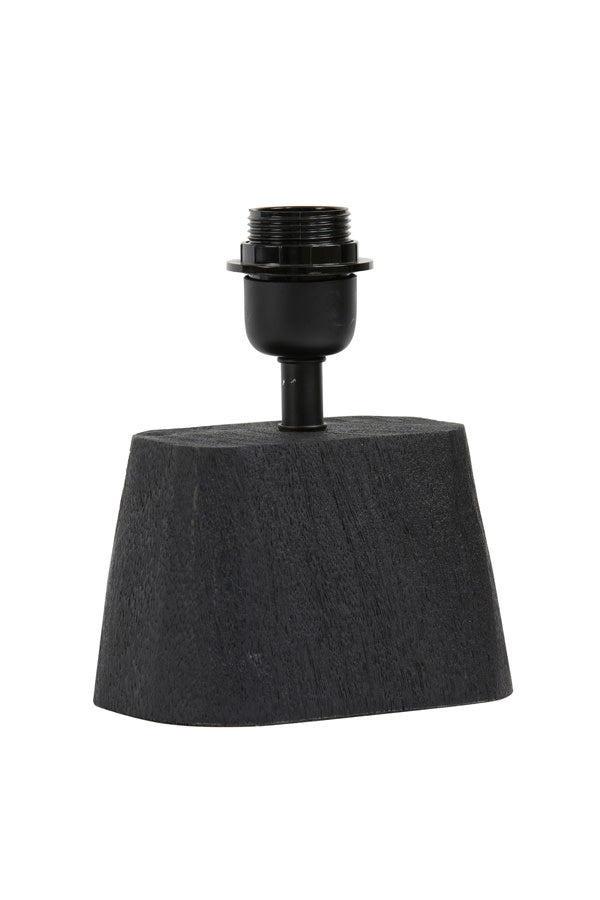 Kardan Matt Black Wood Table Lamp Base 21cm
