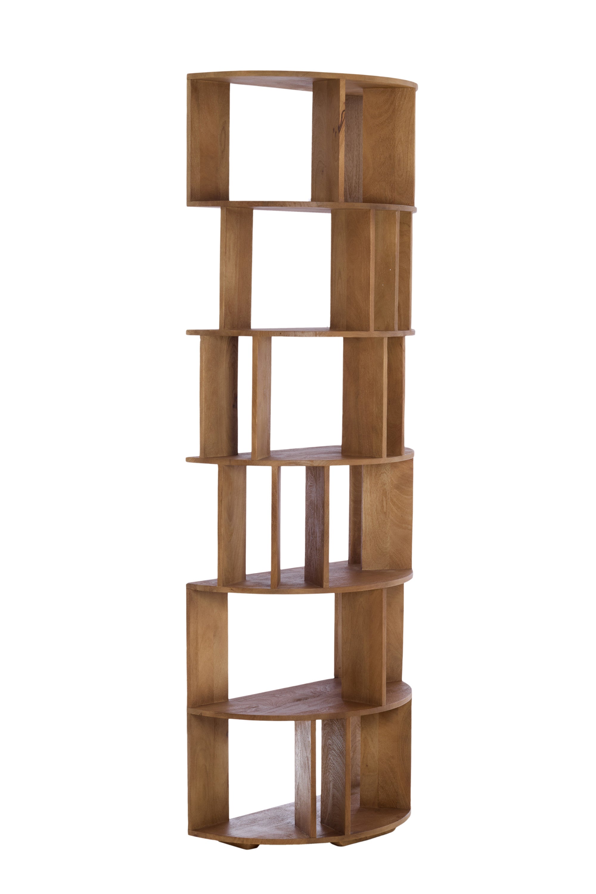 Limpya Light Brown Wood Open Wall Cabinet