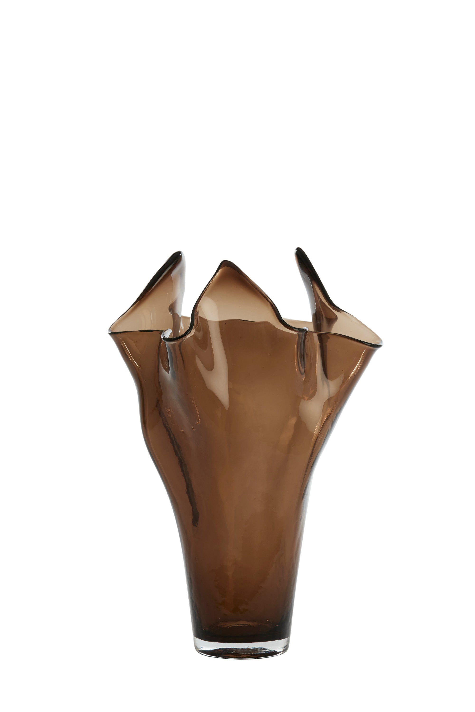 Aiora Dark Brown Glass Vase 46cm