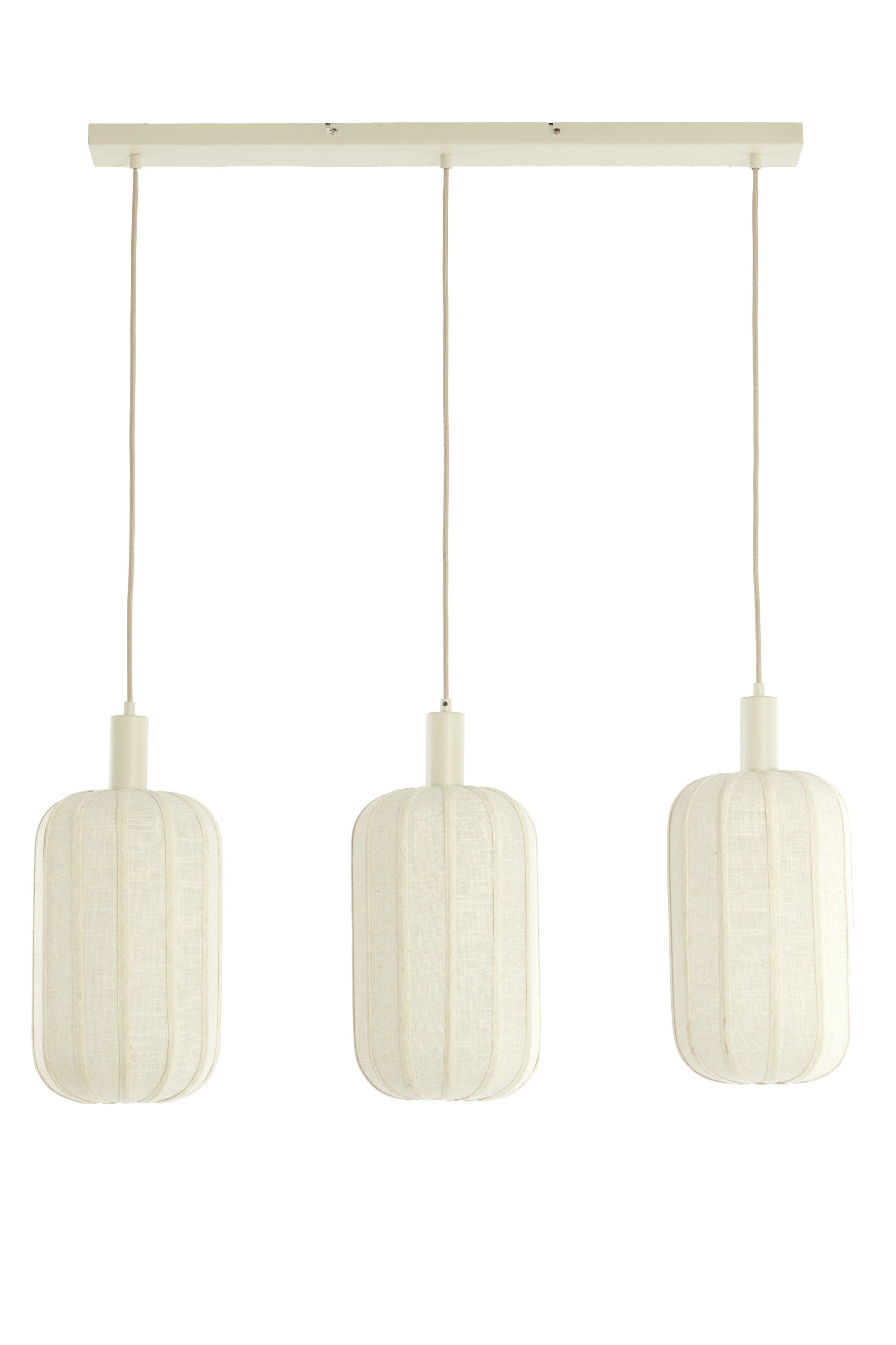 Tufia Cream Linen 3 Light Pendant Light 80cm
