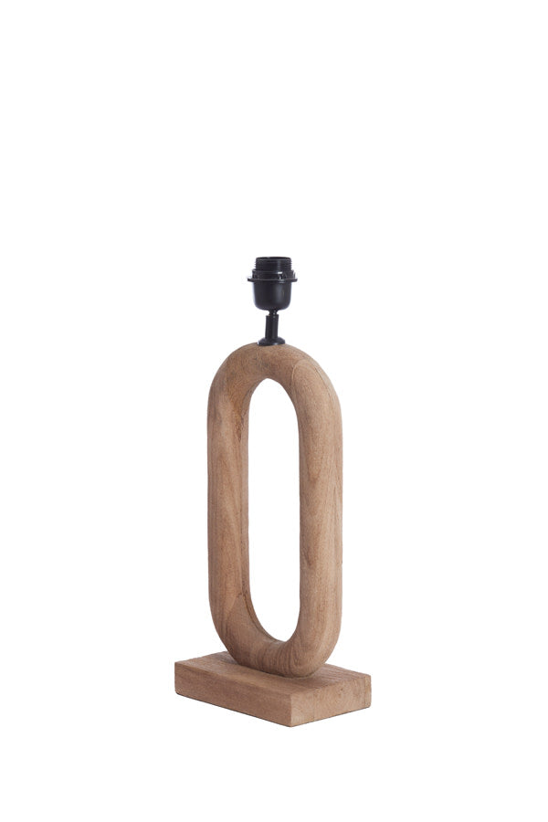 Paceco Matt Natural Wood Table Lamp Base 44cm