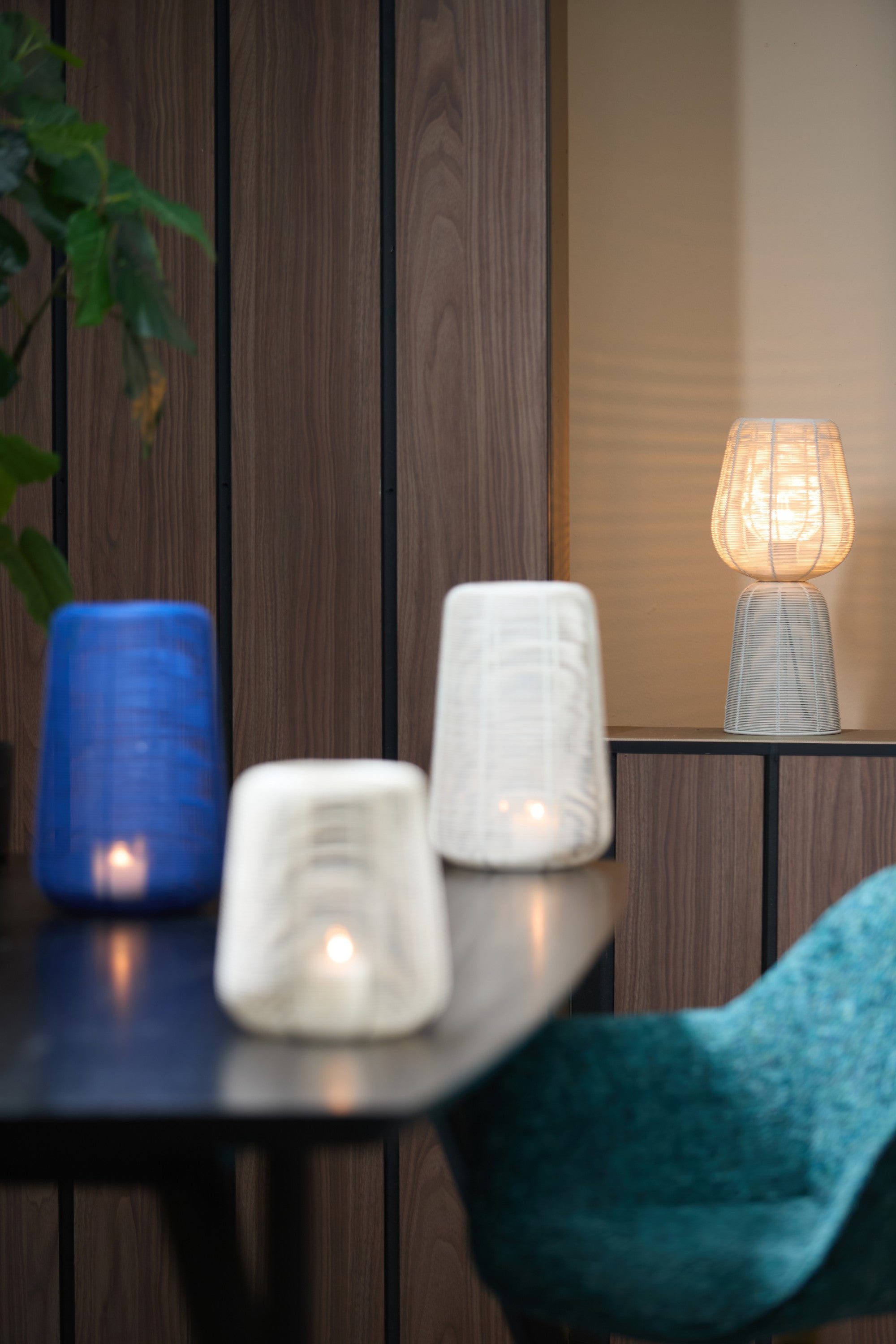 Aboso Cream Metal Table Lamp 42cm