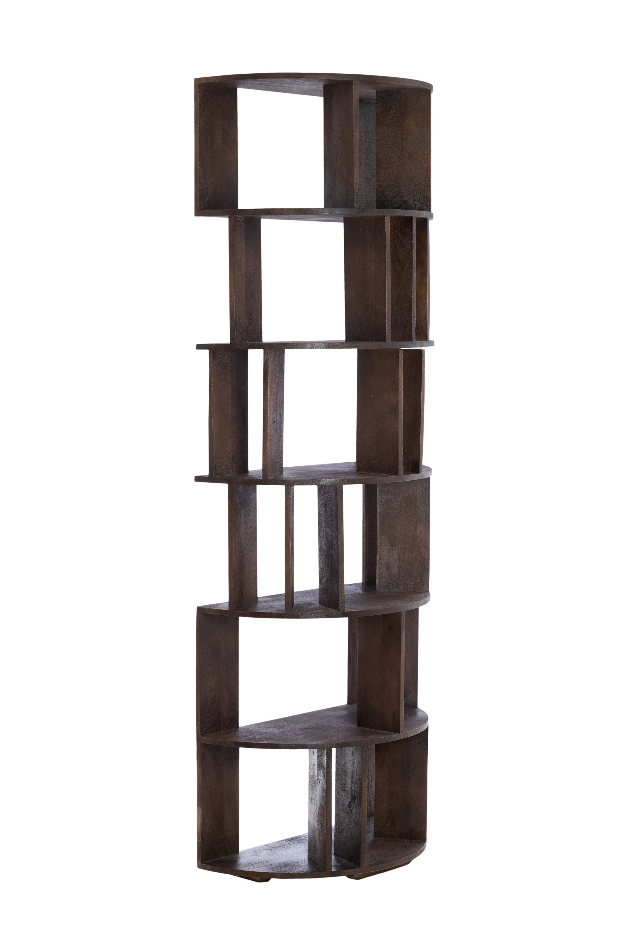 Limpya Matt Dark Russet Wood Open Wall Cabinet