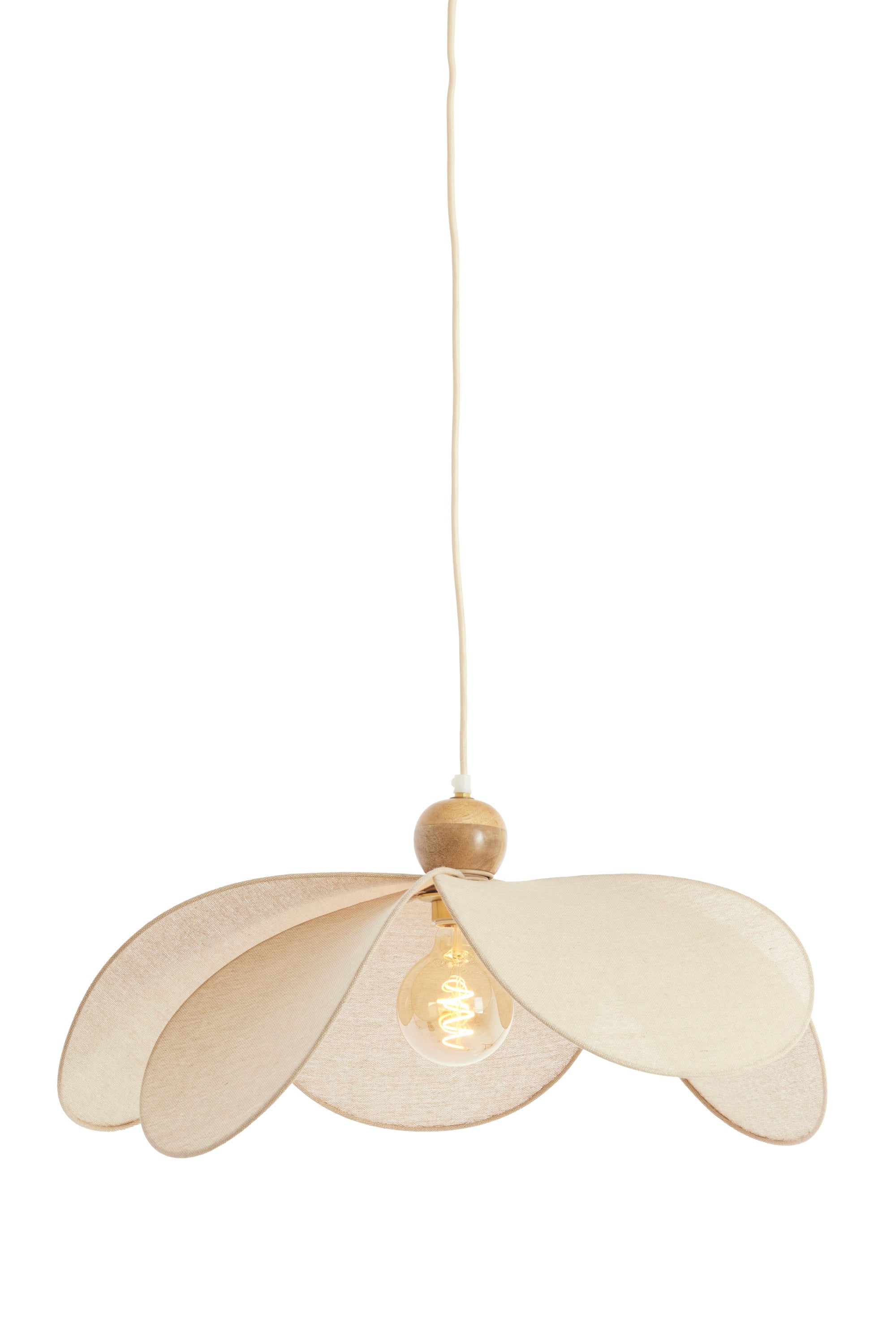 Lavriria Natural & Wood Petal Pendant Light 60cm