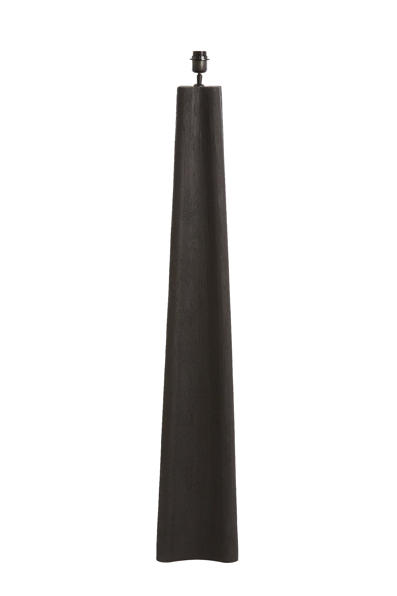 Navelli Matt Black Wood Floor Lamp Base