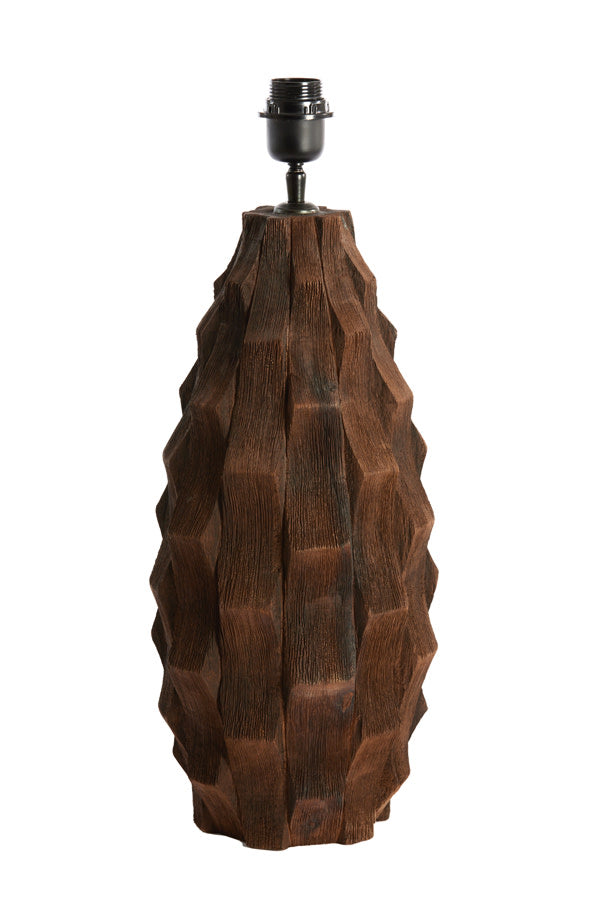 Takabe Chocolate Brown Wood Table Lamp Base 46cm