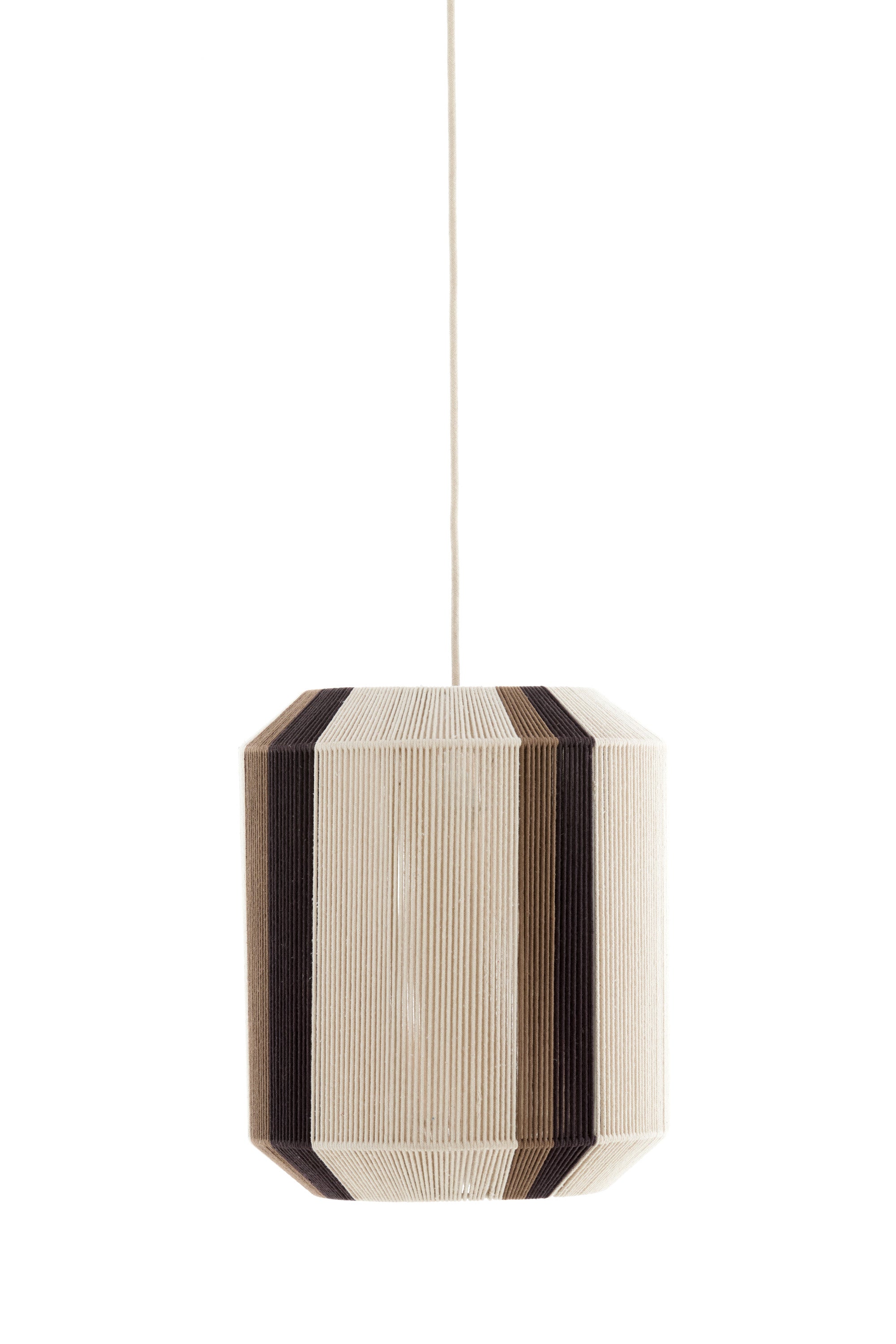 Kozana Cream & Dark Brown Pendant Light 36cm