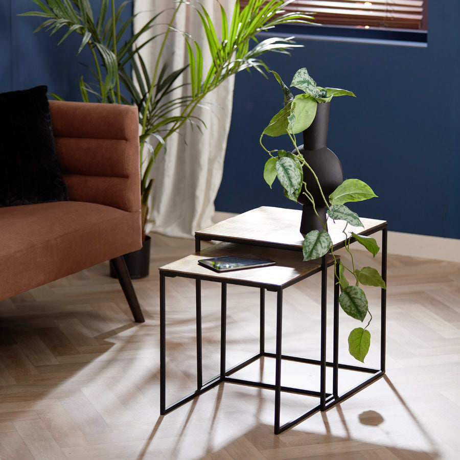 Kavandu Matt Black Metal Vase 40cm
