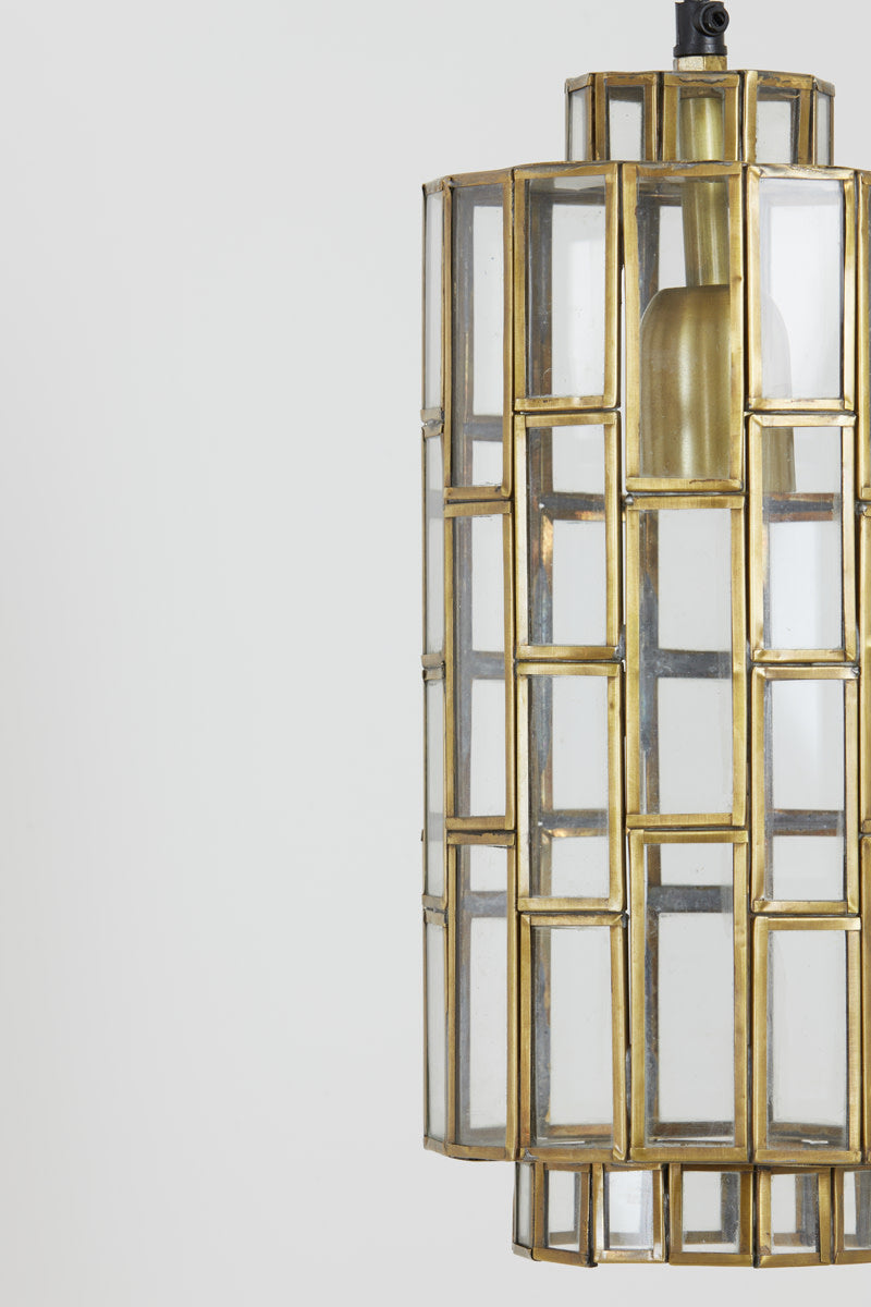 Søstrene Antique Bronze & Glass Pendant Light 15cm