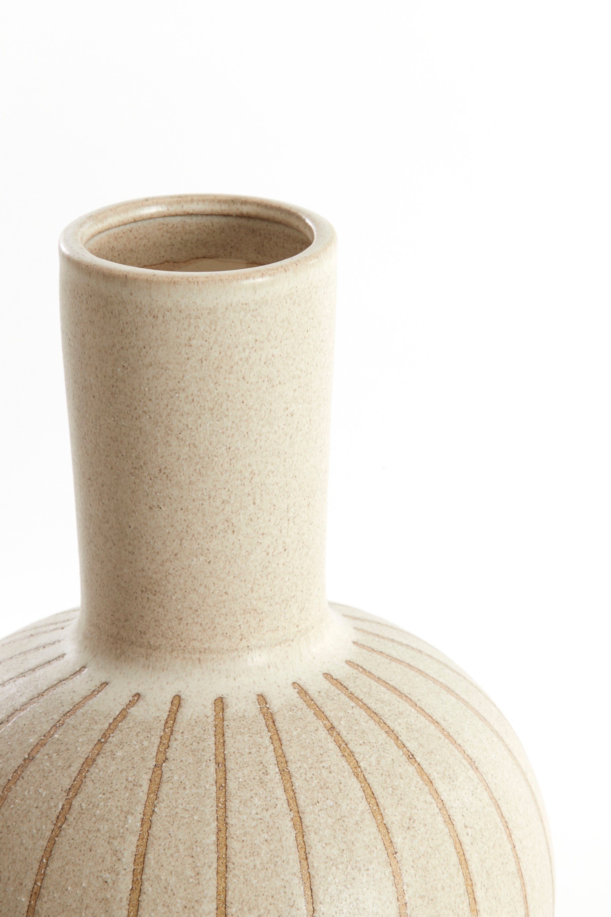 Ulloa Matt Sand & Brown Ceramic Vase 42cm