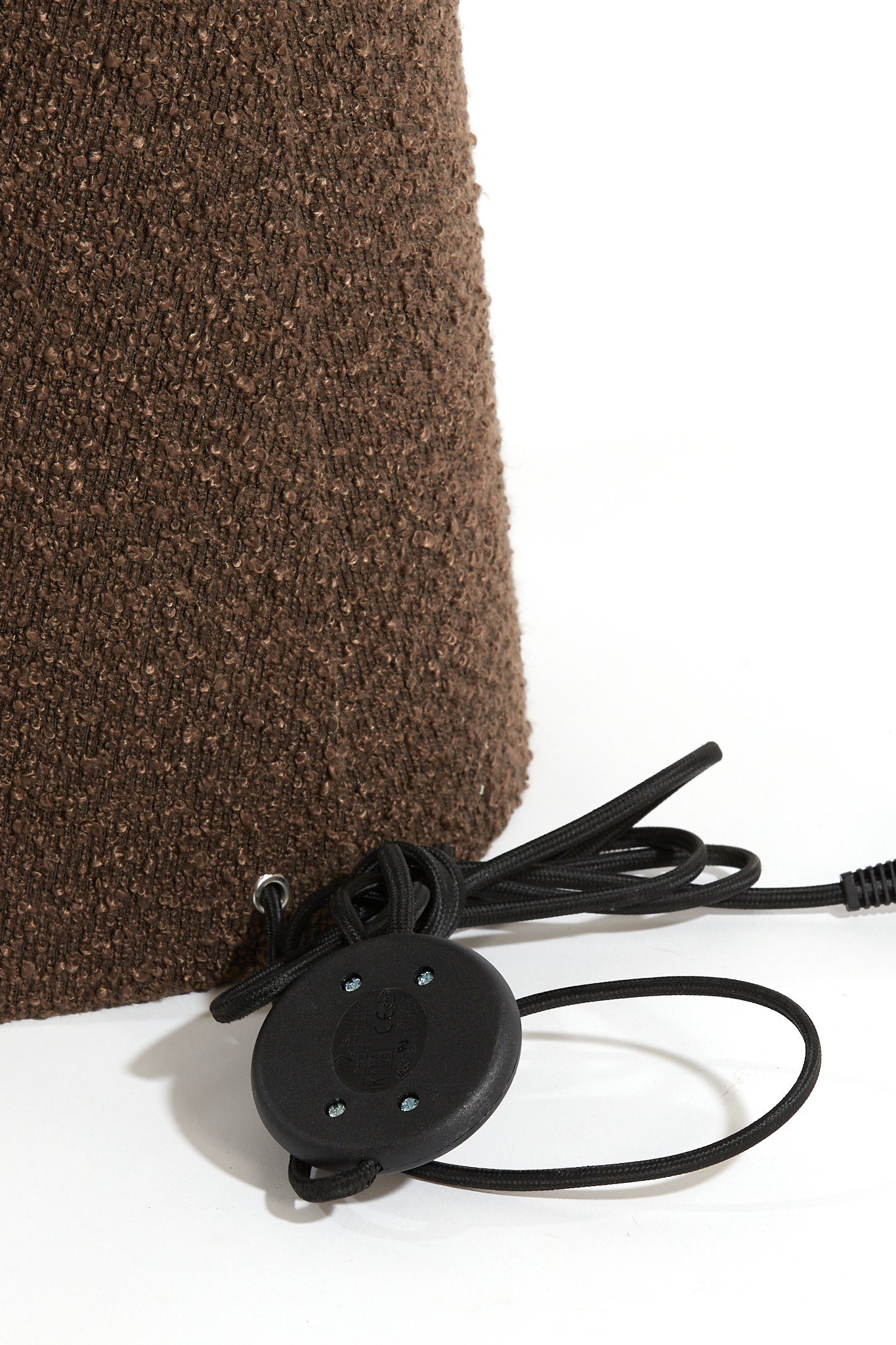 Micky Brown Bouclé Floor Lamp