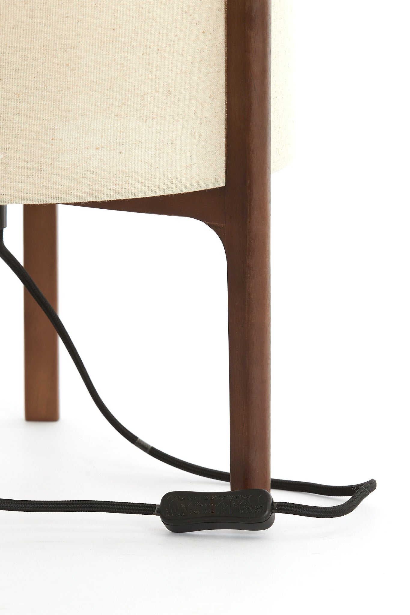 Litto Dark Brown & Natural Linen Table Lamp 58cm