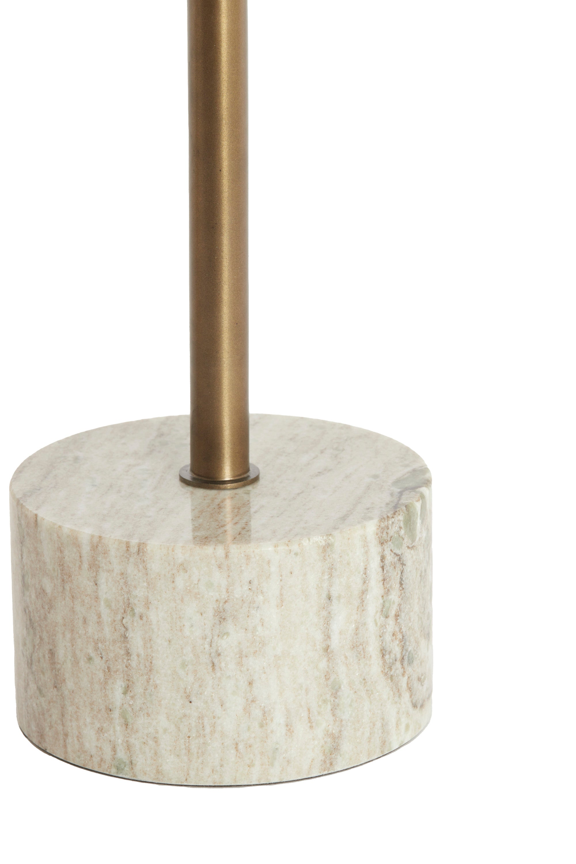 Civita Sand/Grey Marble & Brown Bronze Round Side Table 49cm