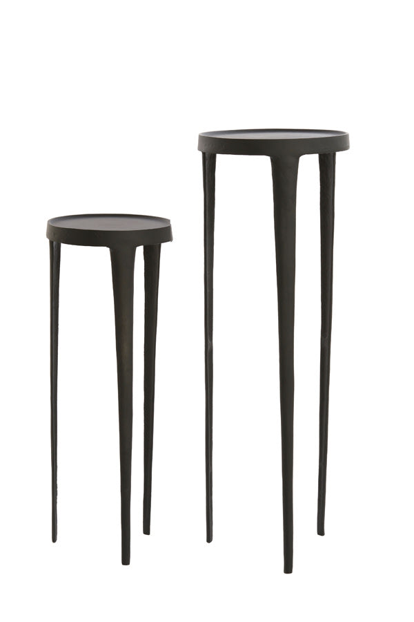 Tobias Set of 2 Black Metal Plinths