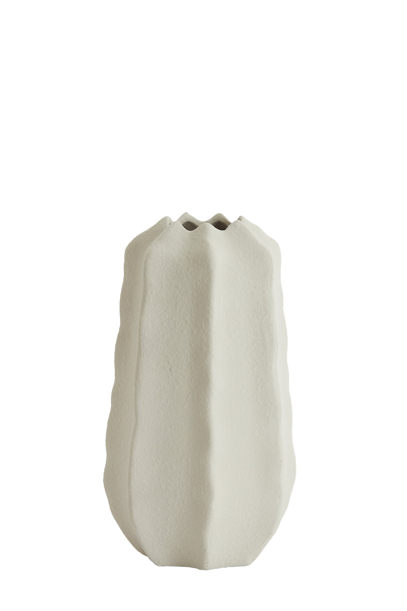 Arieiro Cream Ceramic Vase 27cm