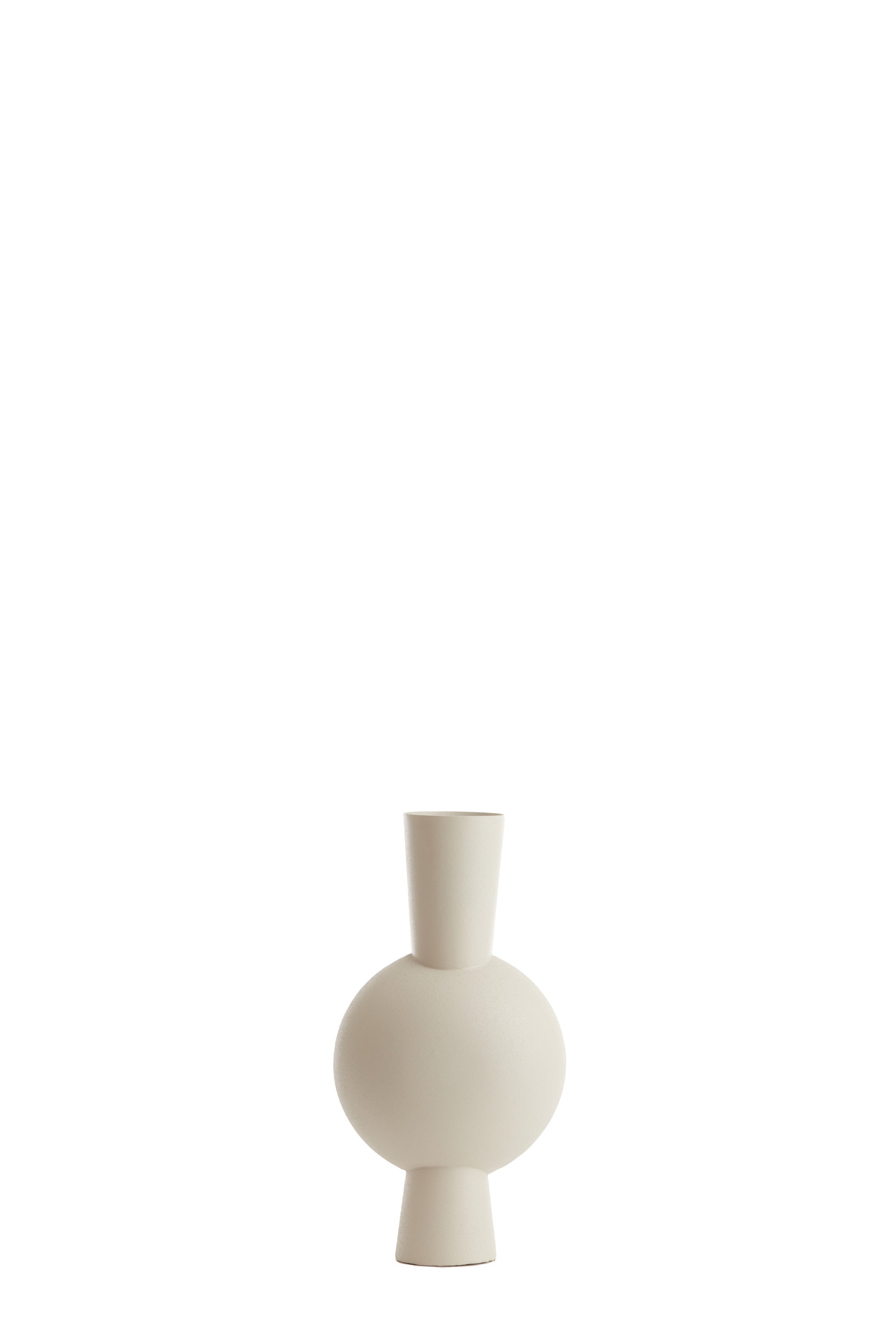 Kavandu Cream Metal Vase 40cm