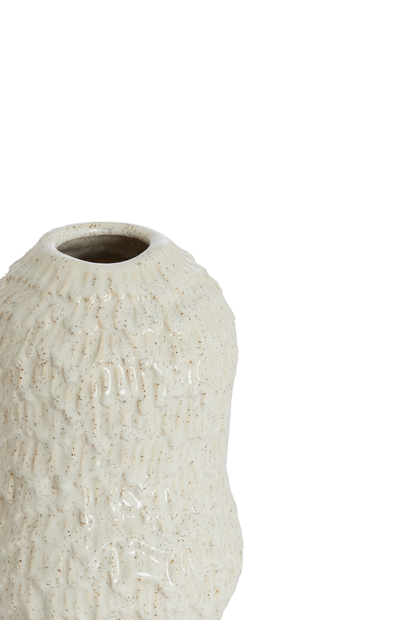 Asola Cream Ceramic Vase 20.5cm