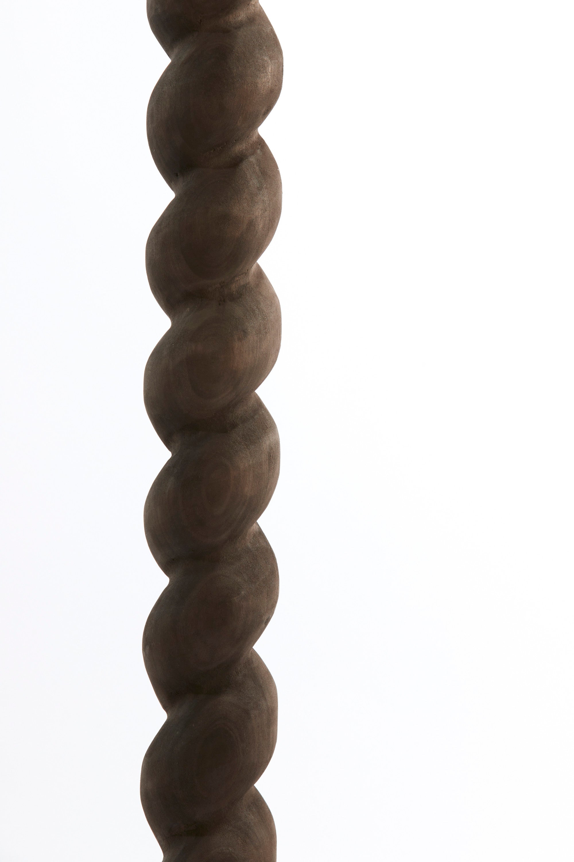 Nanno Matt Grey/Brown Wood Floor Lamp Base