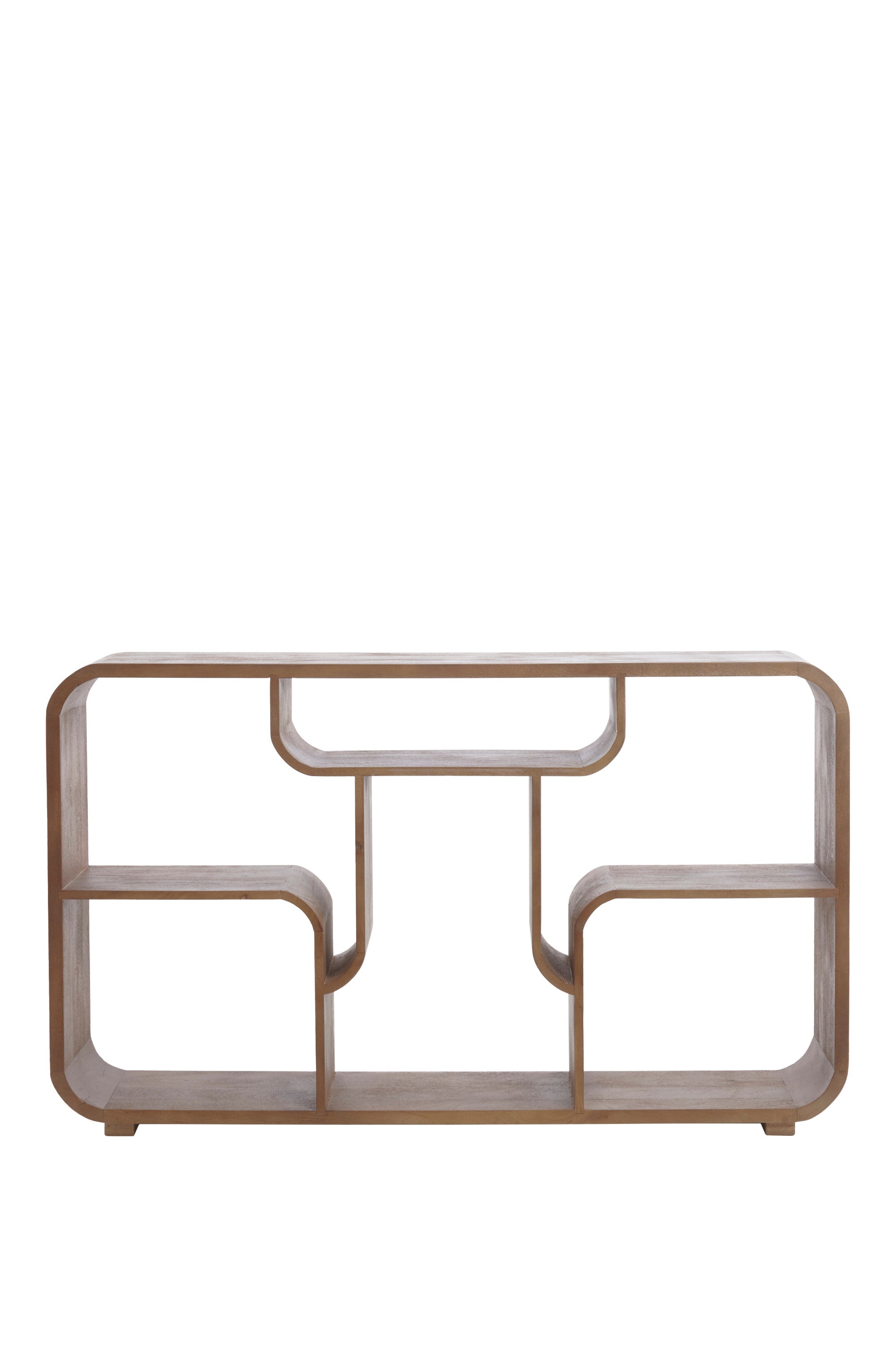 Labare Light Brown Wood Open Display Unit 82cm