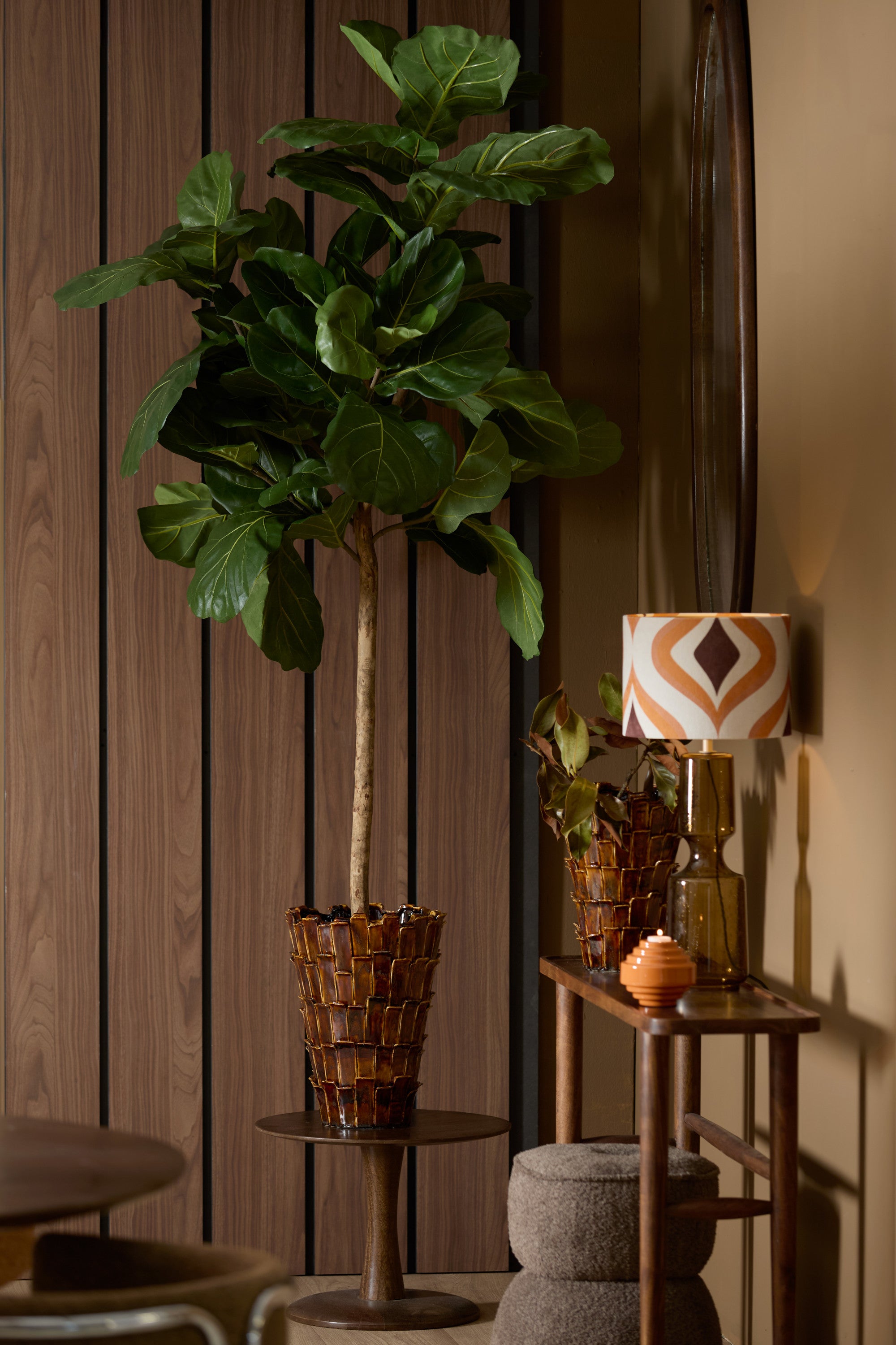 Banya Gloss Dark Brown Ceramic Vase 43cm