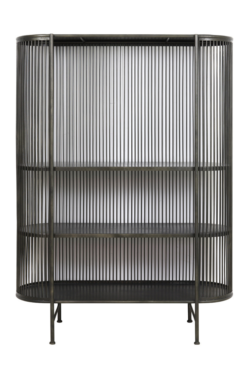 Yinthe Black Metal Open Display Unit 161cm