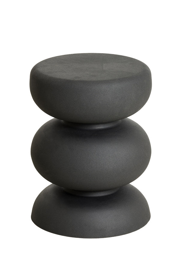 Kobodo Matt Black Metal Round Side Table