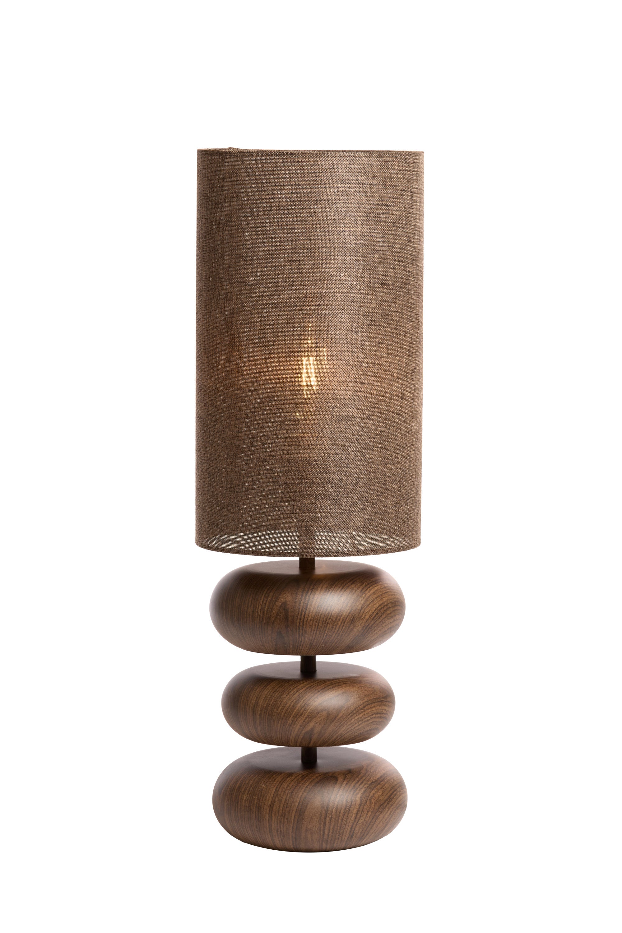 Danialo Dark Brown Wood Effect Table Lamp 67.5cm