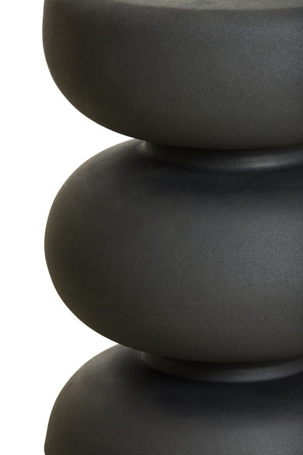 Kobodo Matt Black Metal Round Side Table