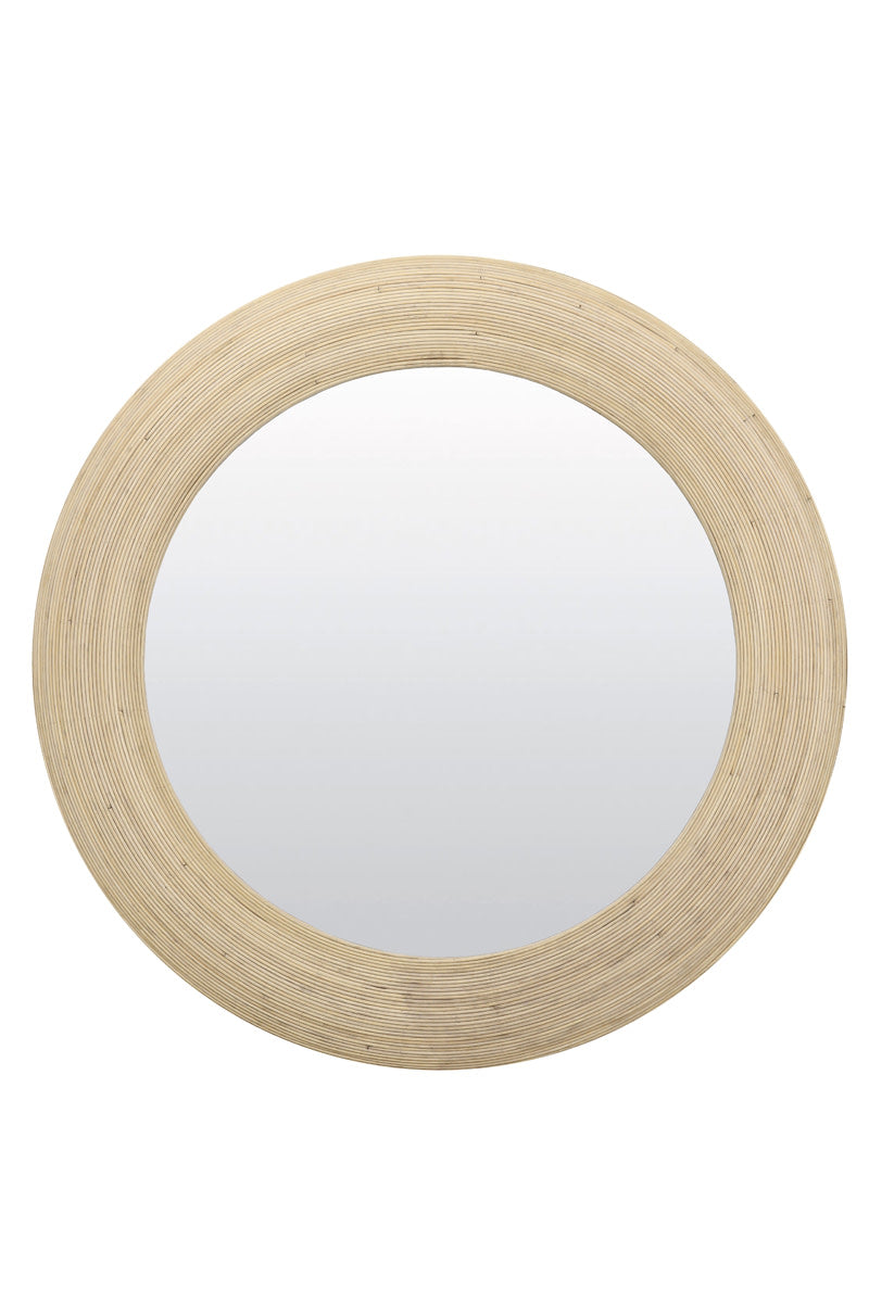 Piedre Natural Rattan Round Wall Mirror 109.5cm