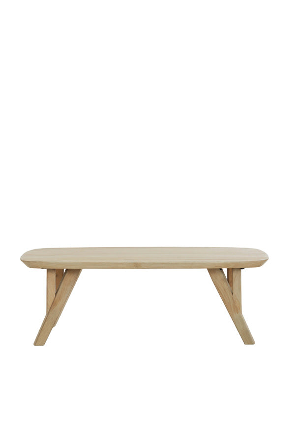 Quenza Natural Mango Rustic Wood Rectangular Coffee Table