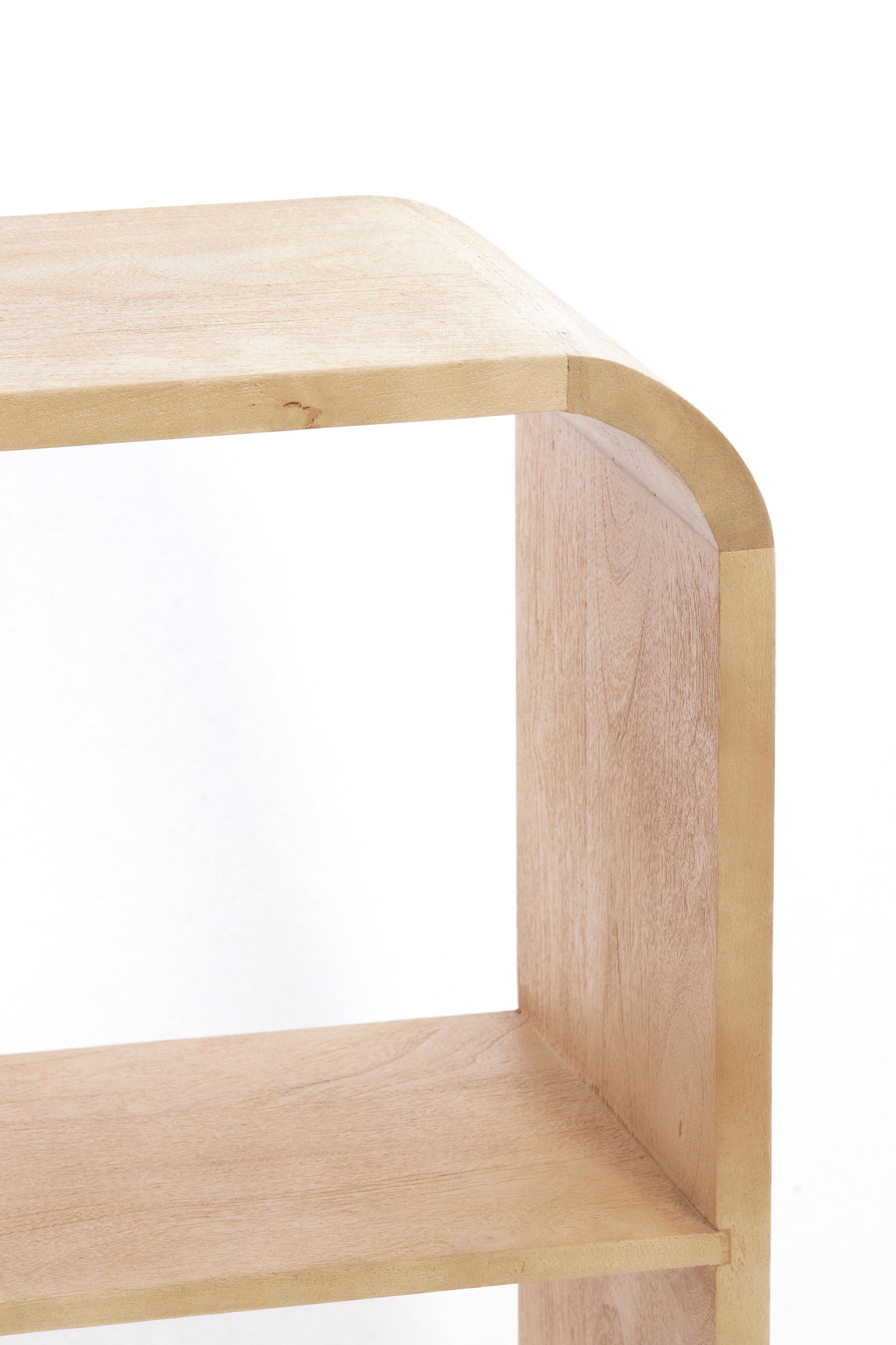 Labare Matt Natural Wood Open Display Unit 82cm