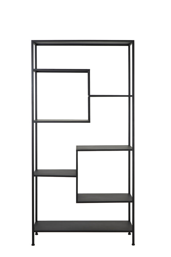 Yvana Matt Black Metal Open Display Unit