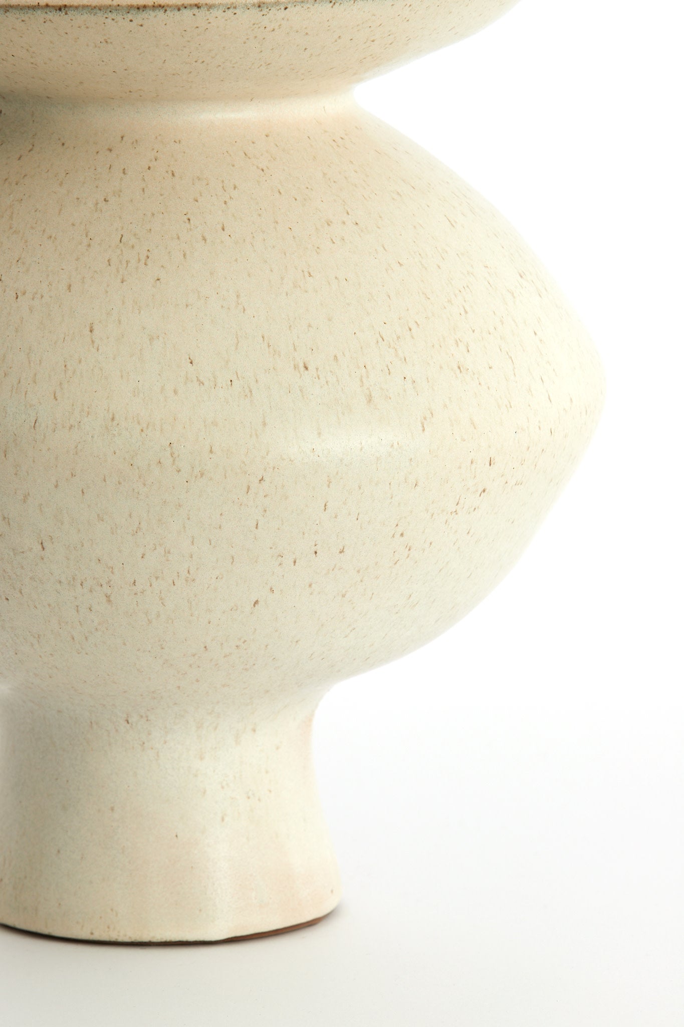 Ajuda Matt Cream/Sand Ceramic Vase 33.5cm