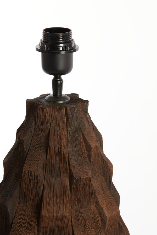 Takabe Chocolate Brown Wood Table Lamp Base 46cm