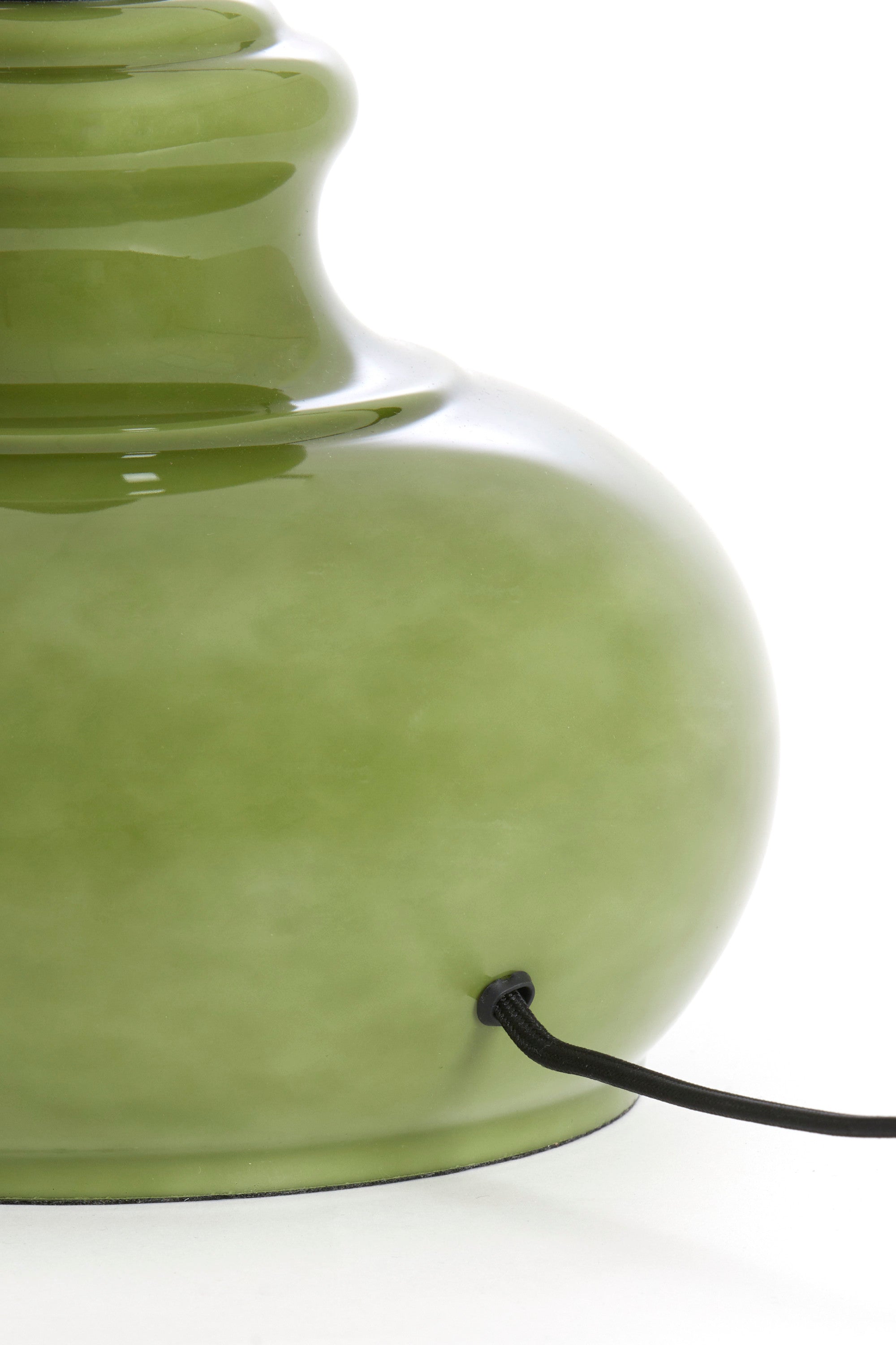 Verde Olive Green Glass Table Lamp Base 28.5cm