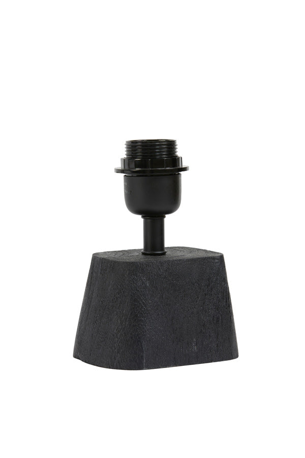 Kardan Matt Black Wood Table Lamp Base 19cm