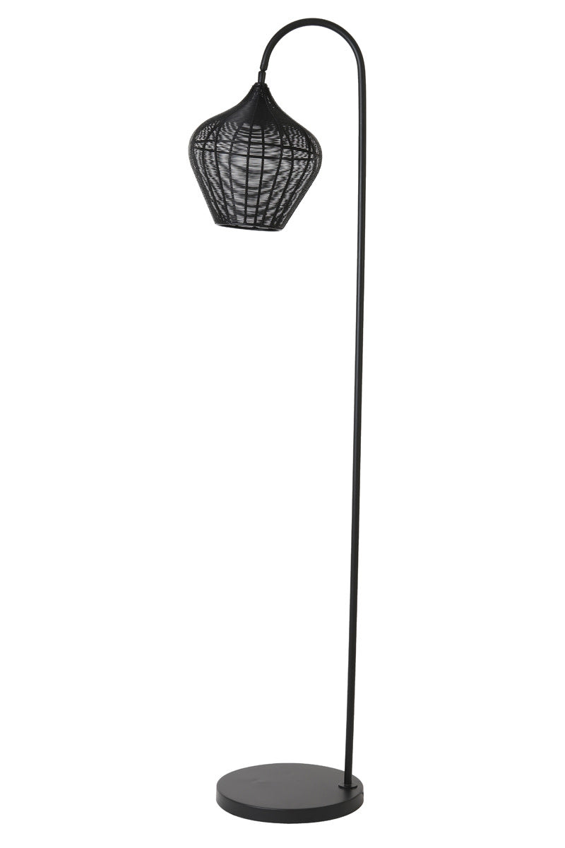 Alvaro Matt Black Metal Floor Lamp
