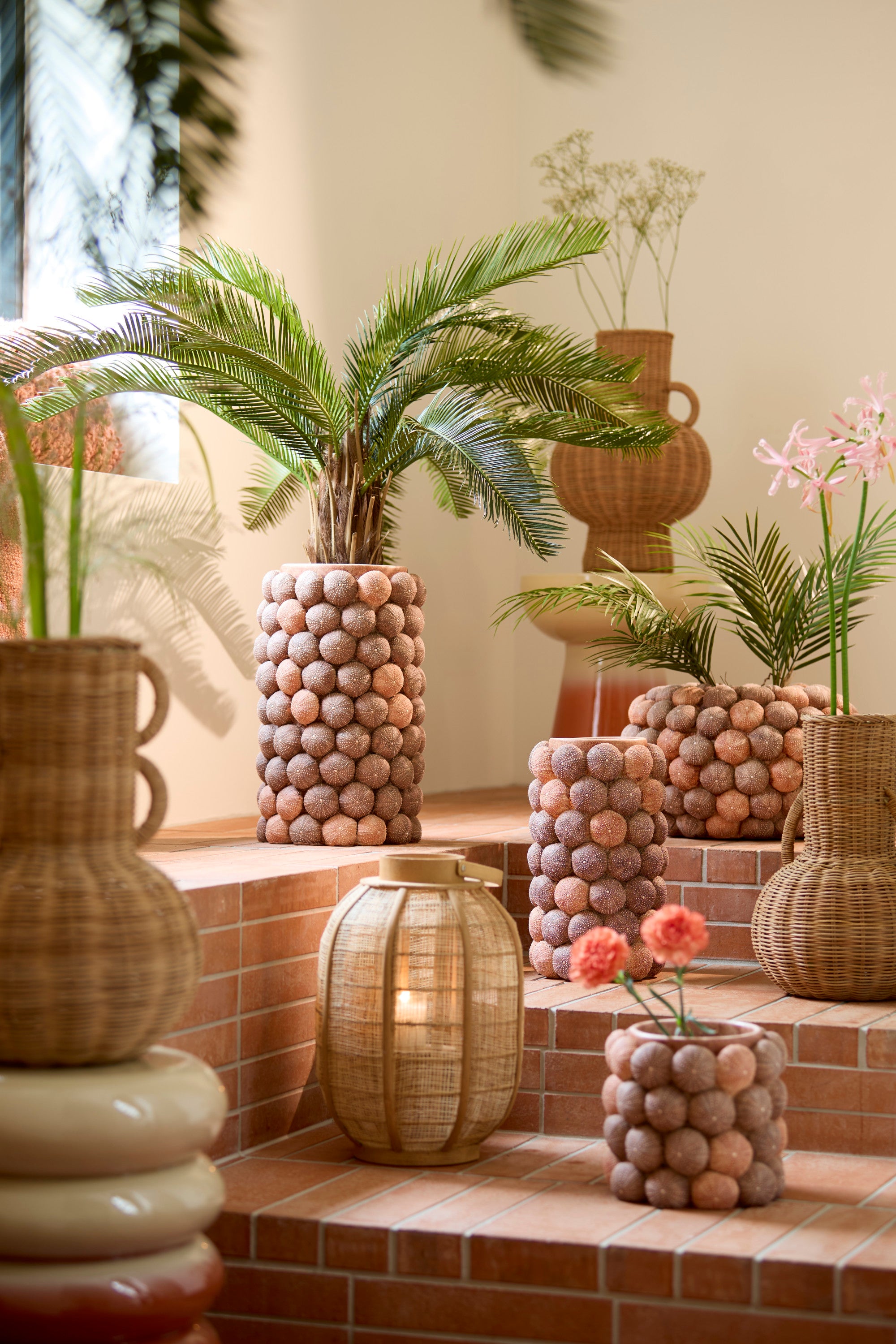 Naleah Brown Woven Rattan Vase