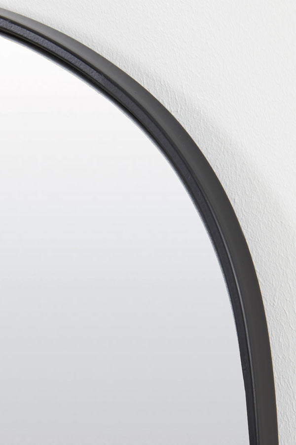 Libra Smoked Glass & Matt Black Rectangular Wall Mirror